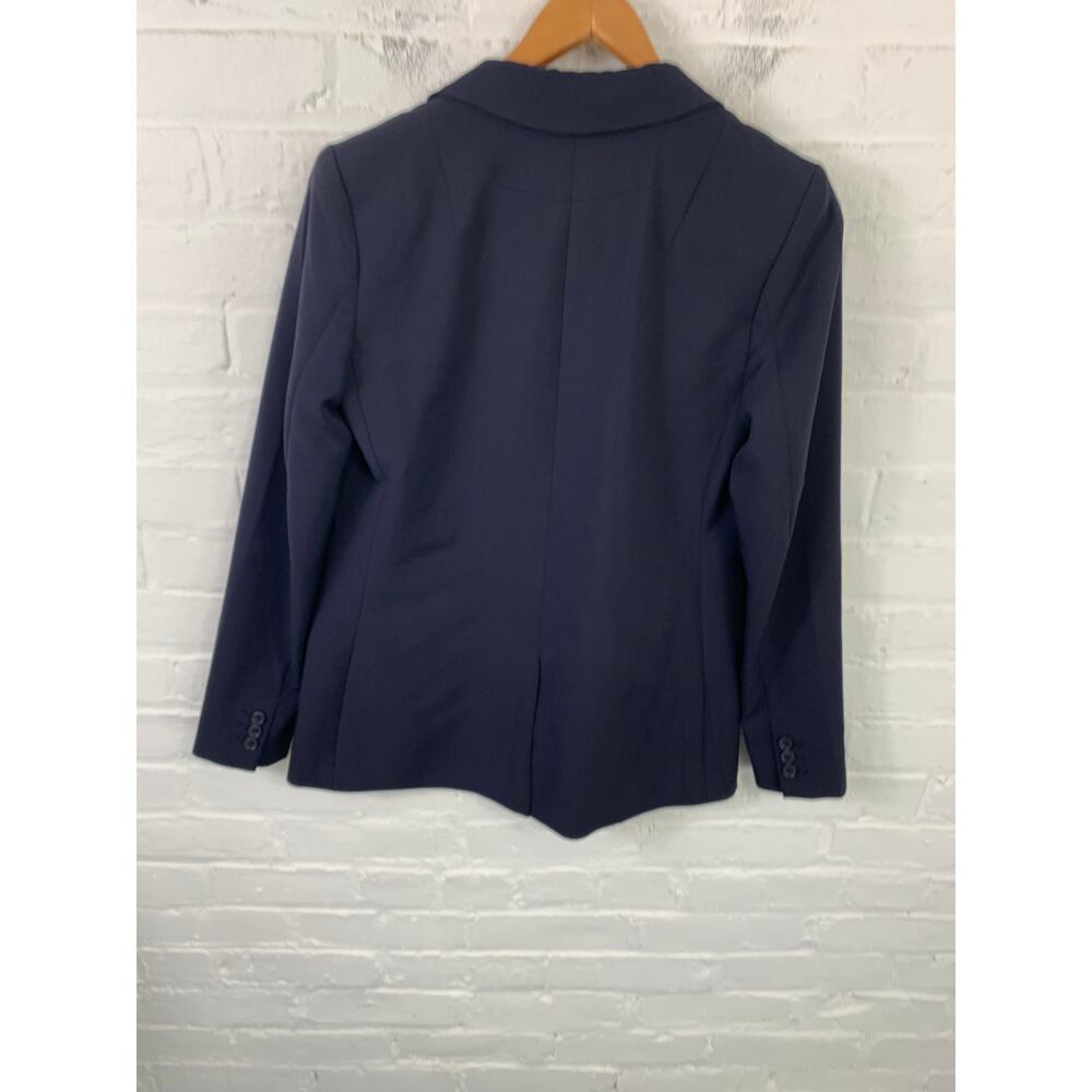 Banana Republic Women’s Wool Blend Blazer Coat Long Sleeves Navy Blue Size 2 - Picture 2 of 5